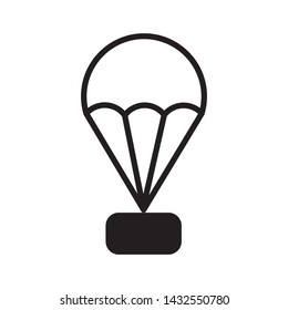 skydiving icon vector illustration template