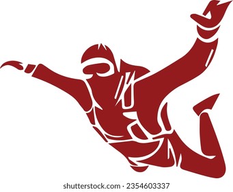 skydiving jump club colorful logo