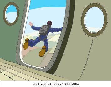 Skydiving Jump From The Plane