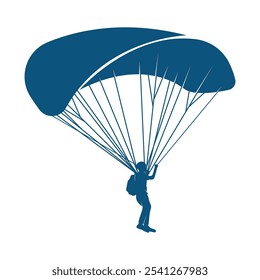 Skydiving logo design vector template, Parachuting design illustration