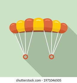 Skydiving parachute icon. Flat illustration of Skydiving parachute vector icon for web design