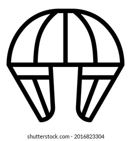 Fallschirmspringen-Symbol Skydiving-Fallschirm-Vektorsymbol für Webdesign einzeln auf weißem Hintergrund