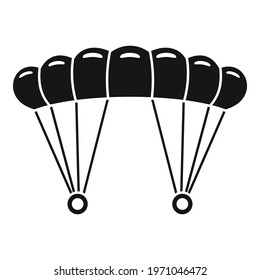 Skydiving parachute icon. Simple illustration of Skydiving parachute vector icon for web design isolated on white background