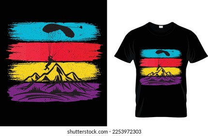 Skydiving t-shirt design.Colorful and fashionable t-shirt design for man and women.