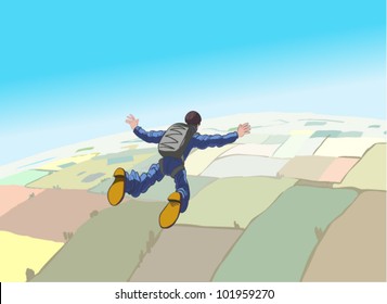 Skydiving vector