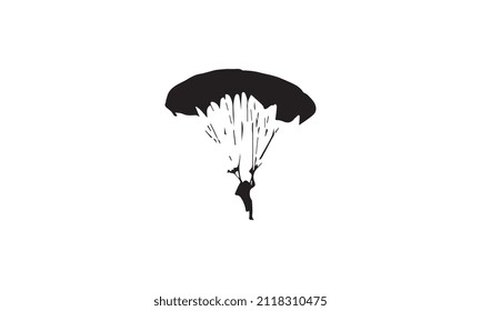skydiving vector illustration design black and white