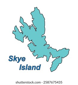 Skye island map vector illustration design