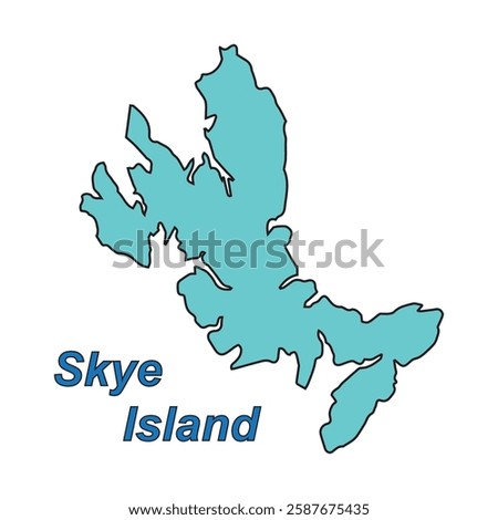 Skye island map vector illustration design