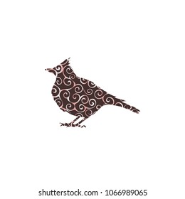 Skylark lark bird spiral pattern color silhouette animal