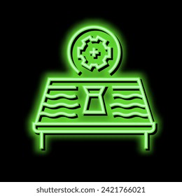 skylight installation roof neon light sign vector. skylight installation roof illustration