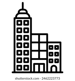 Vektorillustration der Skylight Tower-Symbollinie