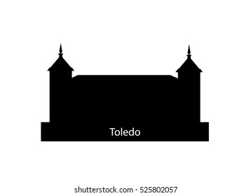 Skyline alcazar de toledo in spain