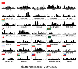 Skyline der asiatischen Städte