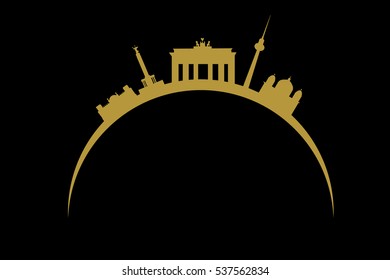 Skyline of berlin city in germany