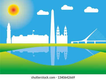 skyline of Buenos Aires city