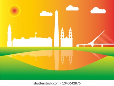 skyline of Buenos Aires city