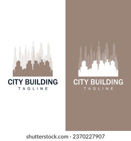 Skyline Building Logo, Simple Modern Design Vector Illustrator Template