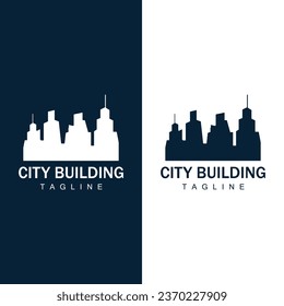 Skyline Building Logo, Simple Modern Design Vector Illustrator Template