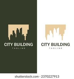 Skyline Building Logo, Simple Modern Design Vector Illustrator Template