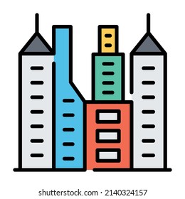 skyline building vector illustration isolated on white background. Architecture business concept.