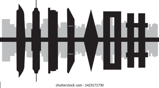 skyline of buildings in Mexico City