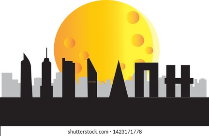 skyline of buildings in Mexico City
