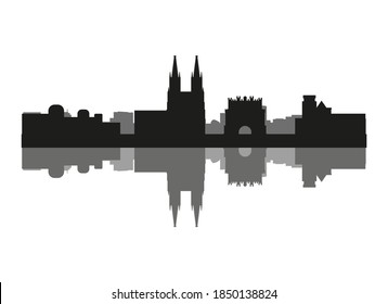 skyline of burgos city in spain. 