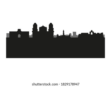 skyline of cadiz city in spain.