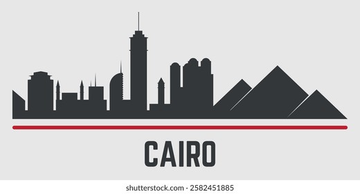 The skyline of Cairo features prominent structures, highlighting the city's blend of traditional and contemporary design