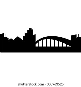 Skyline City, Bridge Silhouette City 