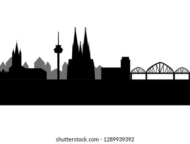 skyline of the city of Cologne in Germany