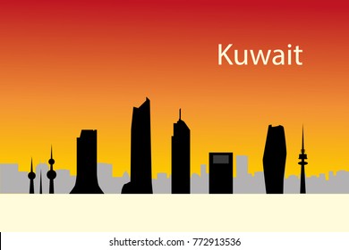 skyline of the city of kuwait