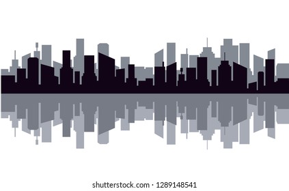 skyline city modern vector illustration
