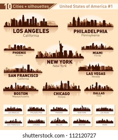 Skyline city set. 10 cities of USA #1