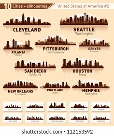 Skyline city set. 10 cities of USA #2