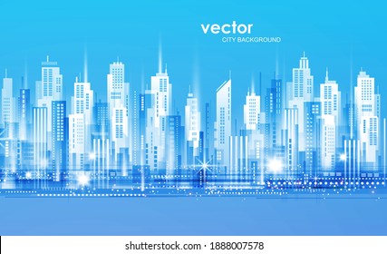 Skyline city silhouettes. Vector illustration