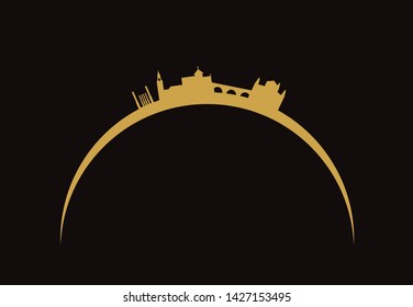 skyline of city of córdoba in spain