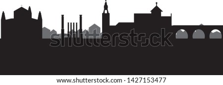 skyline of city of córdoba in spain