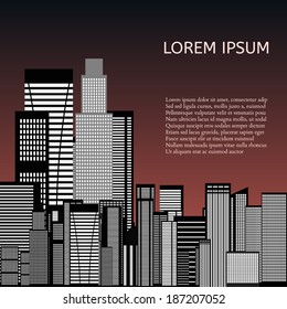 Skyline City. Vector