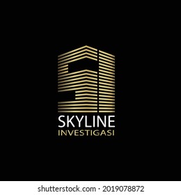 skyline design logo. Logo letter S and I. An elegant logo for a special product