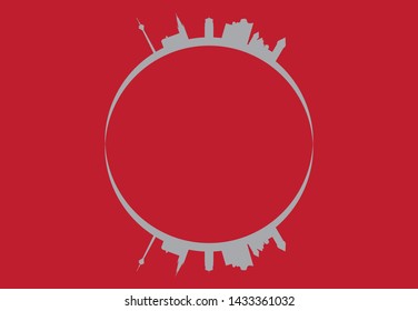 skyline of dusseldorf city in germany