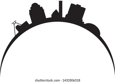 Skyline of essen city in Germany