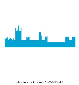 skyline flat illustration on white