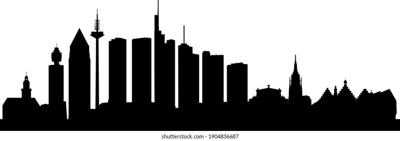 Skyline der deutschen Stadt Frankfurt am Main