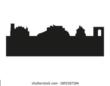 skyline of granada city in spain. 