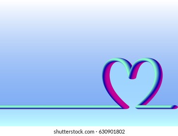 Skyline Happy Mother's Day, fluorescent heart