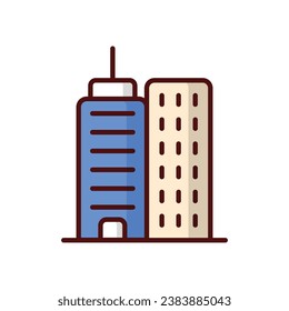 Icono de línea de horizonte aislamiento de fondo blanco ilustración de material vectorial