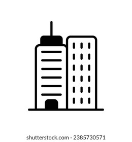 Skyline icon isolate white background vector stock illustration