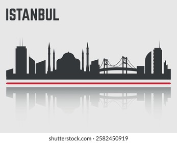 The skyline of Istanbul features prominent structures, highlighting the city's blend of traditional and contemporary design