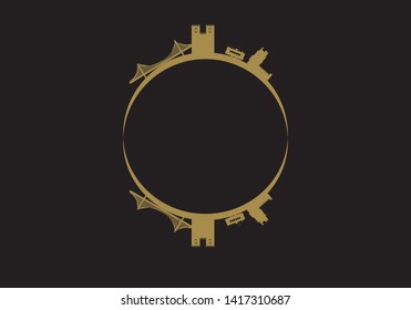 skyline of lisbon city in Portugal